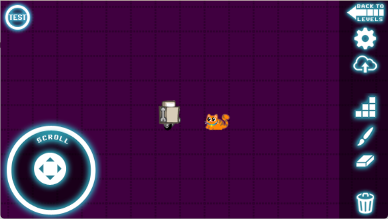 Blank editor screen for a new level