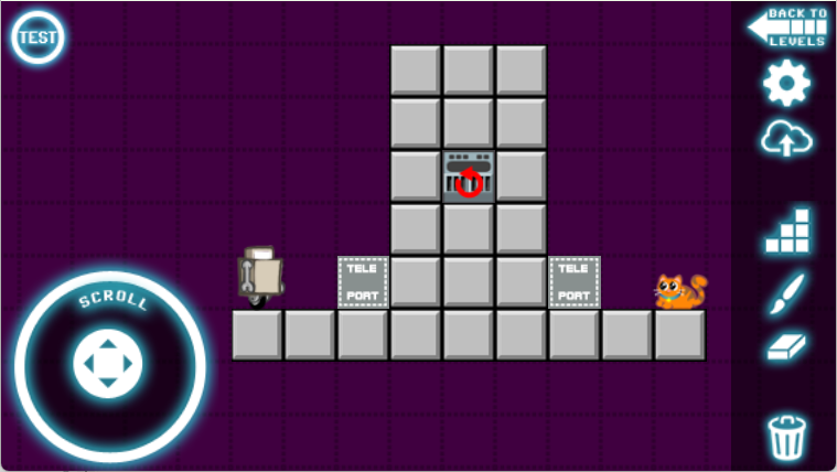 Simple teleporter setup with a telematic and teleport pads