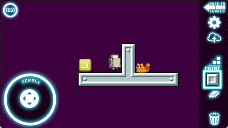 Paint applied over the layout blocks